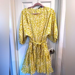 VICI-ROPE TIE RUFFLE DRESS